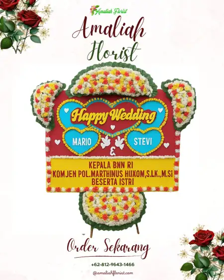 Papan Bunga Pernikahan Kupu
